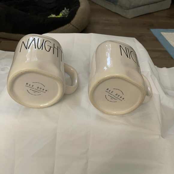 Pair of Ray Dunn mugs- one reads naughty, other reads nice - Picture 3 of 4